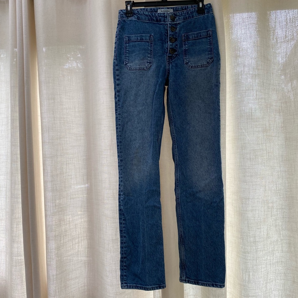 Reformation Blue High Rise Women Jeans - Picture 7 of 10
